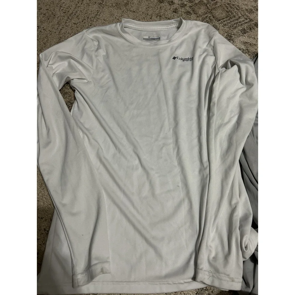 Columbia Boys Xl (18-20) Long Sleeve Fishing Shirts Lot Of 3